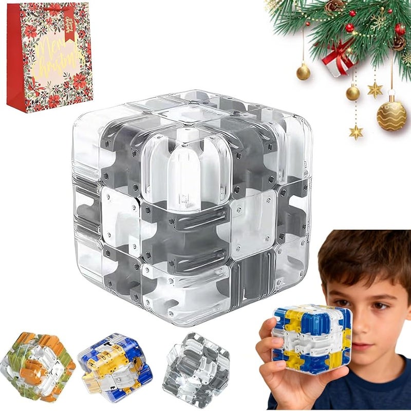 2026 لغز جديد للمكعب ثلاثي الأبعاد باللون الأزرق كرة متاهة لعبة عقلية لتحسين المنطق المكاني - Image 1